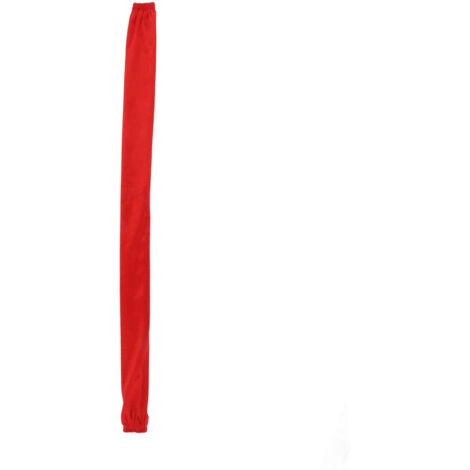 Staubschutzhülle mit Reißverschluss, aus Flanellstoff, 60 cm lang, 5 cm breit, rote Farbe.