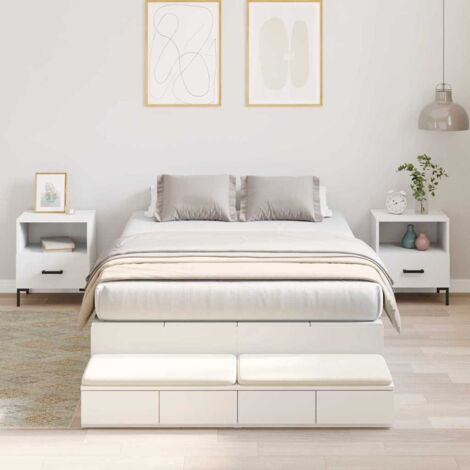 Stauraum-Bettgestell Weiß 120x190 cm vidaXL412826