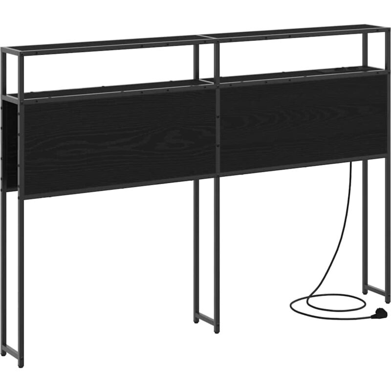 Stauraum-kopfteil Schwarze Eiche 120 Cm Holzwerkstoff Vidaxl