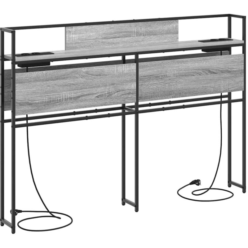 Vidaxl - Stauraum-kopfteil Mit Kopfteil Grau Sonoma 160 Cm Holzwerkstoff