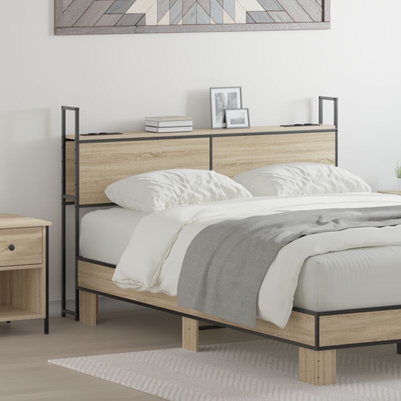 Stauraum-kopfteil Sonoma Eiche 160 Cm Holzwerkstoff Vidaxl