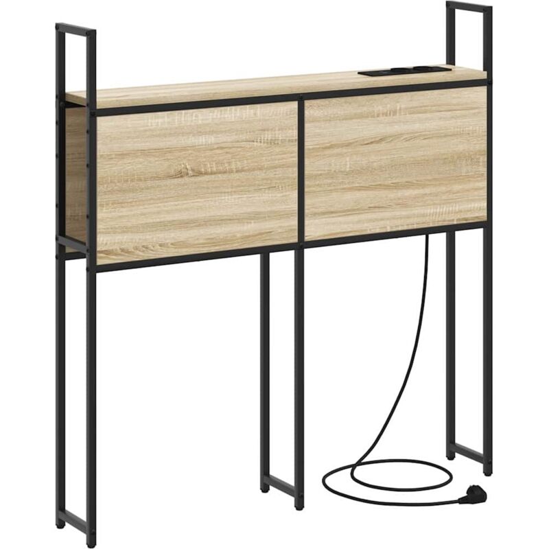 Vidaxl - Stauraum-kopfteil Mit Kopfteil Sonoma Eiche 80 Cm Holzwerkstoff