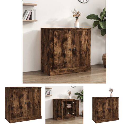 Stauraum - vidaXL Sideboard Räuchereiche 70x35,5x67,5 cm Holzwerkstoff - Deko