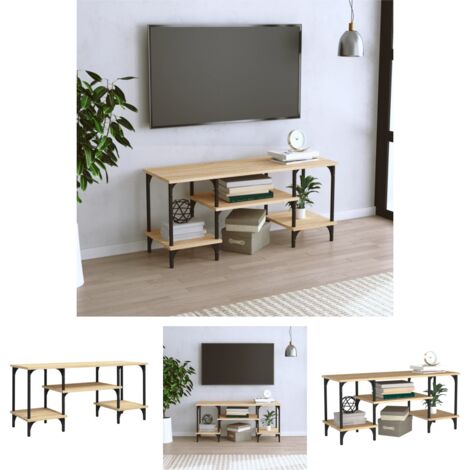 Stauraum - vidaXL TV-Schrank Sonoma-Eiche 102x35x45,5 cm Holzwerkstoff - TV-Ständer