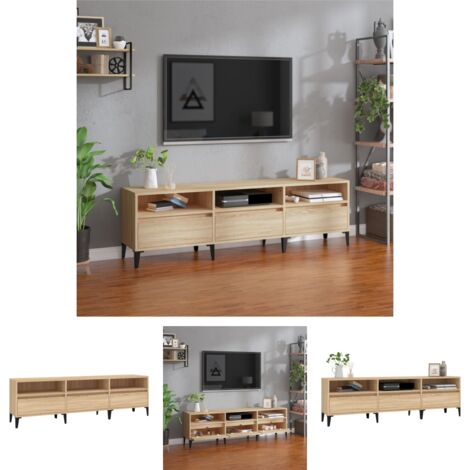 Stauraum - vidaXL TV-Schrank Sonoma-Eiche 150x30x44,5 cm Holzwerkstoff - TV-Ständer