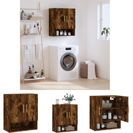 Stauraum - vidaXL Wandschrank Räuchereiche 60x31x70 cm Holzwerkstoff - Räuchereiche