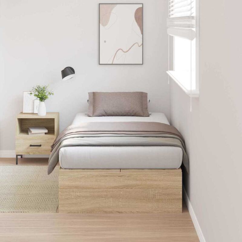 Bettgestell Sonoma Eiche 200 X 80 X 31.5 Cm Holzwerkstoff Vidaxl