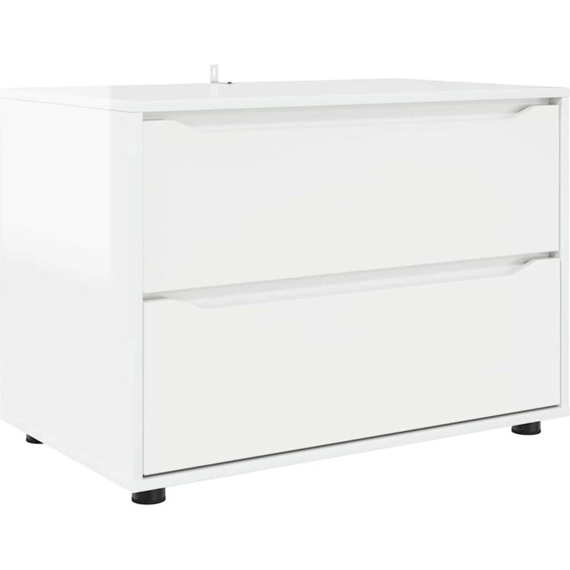 Aufbewahrungsschrank Hochglanz Weiß 80 X 48 X 57 Cm Vidaxl