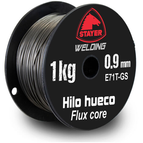 STAYER Bobine de fil creux tubulaire E71T-GS 1kg Ø0,9mm pour matériel de soudage MIG-MAG