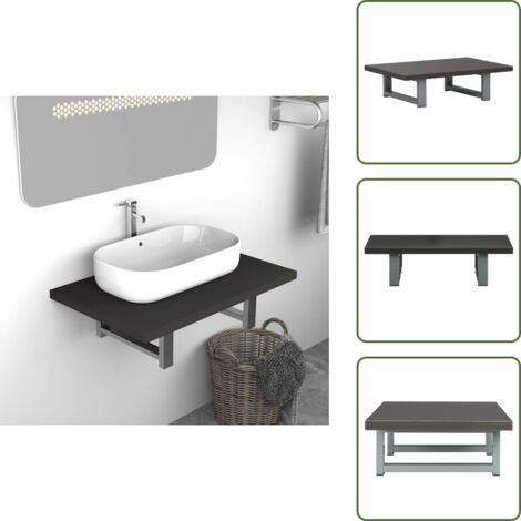 Stazione da bagno - vidaXL Mobile da Bagno Grigio 60x40x16,3 cm - Armadio per bagno