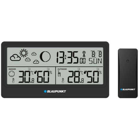 Stazione meteorologica Blaupunkt WS20BK con sensore esterno Nero [WS20BK]