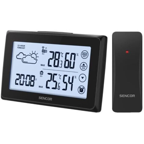 Stazione meteorologica Sencor wireless 433.92MHz Nero [QUSECSPSWS2850B]