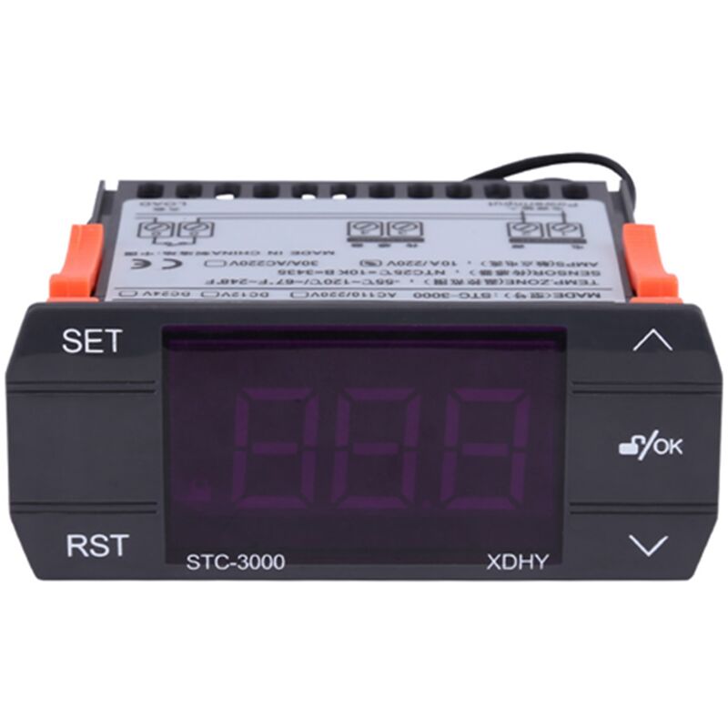 Thermostat de régulateur de température numérique tactile STC-3000 220V avec capteur (30A) - Eosnow
