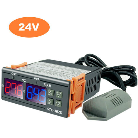 STC-3028 Contrôleur d'humidité de la température numérique Mètre Thermostat intelligent Hygrostat Thermomètre Hygromètre pour congélateur Réfrigérateur Hatching