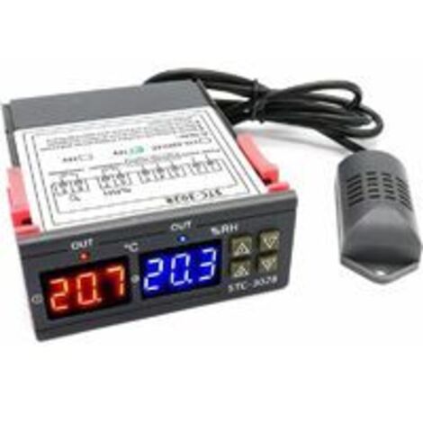 STC-3028 Digitaler Temperatur-Feuchtigkeitsregler 110-220 V Thermostat-Luftbefeuchter mit Feuchtigkeitssensorsonde für Warmwasserbereiter-Kühlschrank