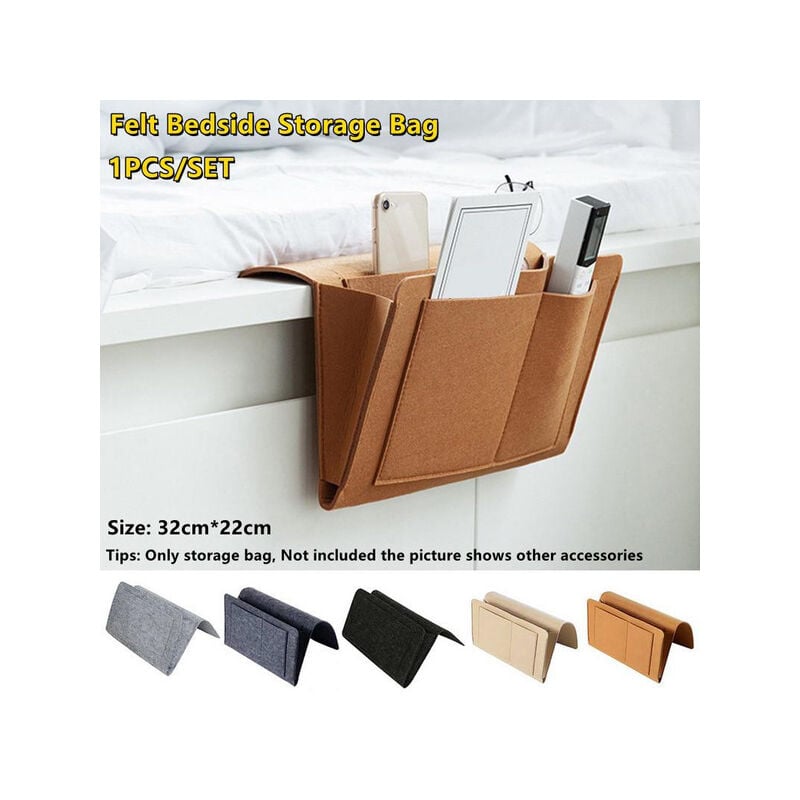 1 Stück Filz Nachttisch Aufbewahrungstasche Sofa tv Fernbedienung Buch Hängende Aufbewahrungstasche (Khaki) | 08939835344077 1 Stück Filz Nachttisch Aufbewahrungstasche Sofa tv Fernbedienung Buch Hängende Aufbewahrungstasche (Khaki) | 08939835344077