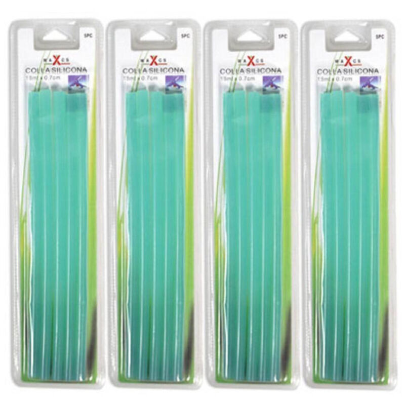 Image of Trade Shop - bastoncini colla 20 pz for incollatrice caldo incollatrice verde stick 18 x 0.7 cm -
