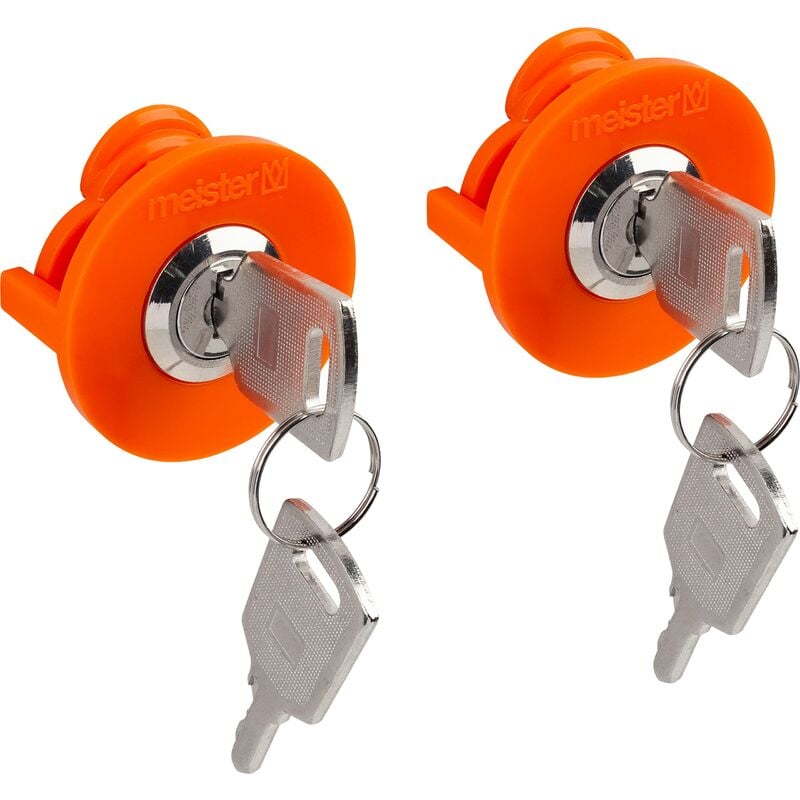 Image of 7407130 - Presa multipla per prese Schuko, con 4 chiavi di diverse tipologie di sicurezza, protezione contro furto di energia, colore: Arancione
