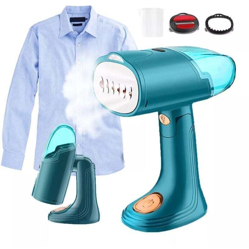 Steam Iron, Portable Iron, 130ml, 1500W, 10 Seconds Fast Heat Up, Portable Steamer for Home and Travel - Green