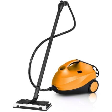Steam Pulitore con 19 accessori, 4,0 bar, 2000 W, lavapavimenti a vapore multiuso con serbatoio da 1,5 l, arancione