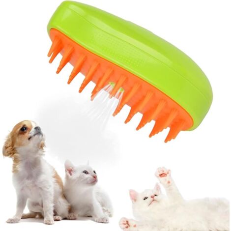Steamy Brosse Pour Chat,Brosse à Vapeur 3 En 1 Pour Chat,Brosse à Poils De Chat à Vapeur,Brosse Chat Chien Avec Vapeur Pour Chat, Peigne De Massage Pour Animaux De Compagnie, Peigne