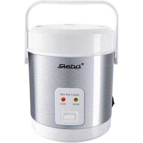 Steba RK 4M Cuoci riso acciaio inox, Bianco Spia luminosa, Rivestimento antiaderente, con misurino