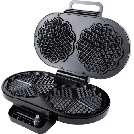Steba WE 2 Waffeleisen Schwarz 1400W für Frühstück