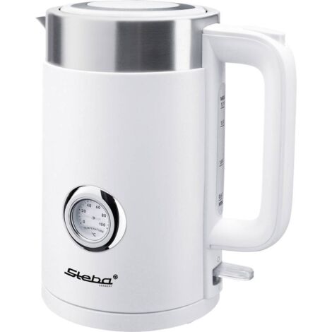 Steba Wk 10 Bianco Bollitore Elettrico 1,7 Litri Acciaio Inossidabile-Bianco 2200W