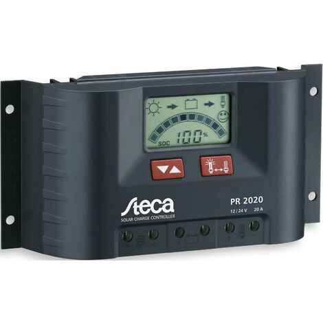 Steca PR 2020 Régulateur de charge solaire PWM 12 V, 24 V 20 A Q97837