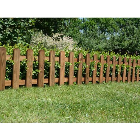 Bordure Per Aiuole In Legno Fai Da Te.Steccato Bordura Aiuola 110 Cm Da Giardino Recinzione Staccionata In Legno Pino Quantita 1 Pezzo Beasy30110mm 1 Pezzo