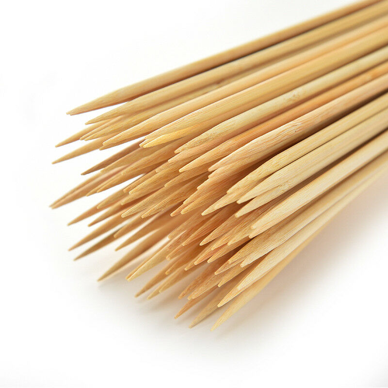 Image of Shopmancini - Stecconi bamboo con punta per spiedini e arrosticini ø 3,0 mm da 250 mm 100 pz