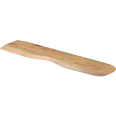 Steckboard mit Baumkante Wandregal Mango massiv natur lackiert 100 x 20 cm LIORA