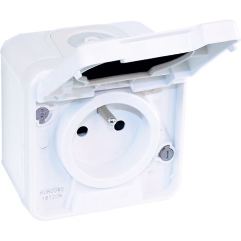 Steckdose 2P+T 16A Aufputz IP55 - OXXO Weiß