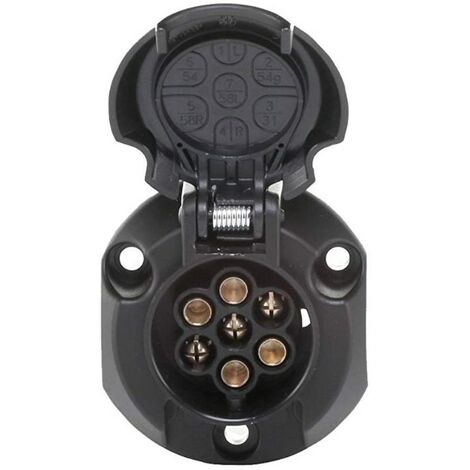 Steckdose 7-polig 12V 16A mit Deckel