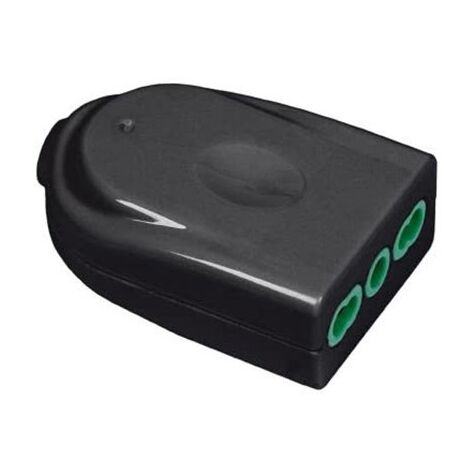 Steckdose P17/11 demountable Italian-Dual-Size Std. 2P+E 16A mod. Easy schwarz Körper Fanton 82571-E