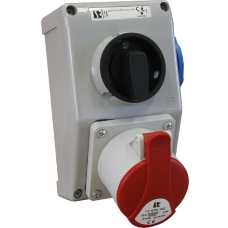 Steckdose spamel zi02r361 32A 4 Pole IP44