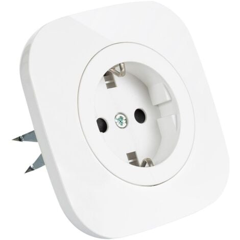 EFECTOLED Steckdose Typ F Schuko Klassik Rund Weiß