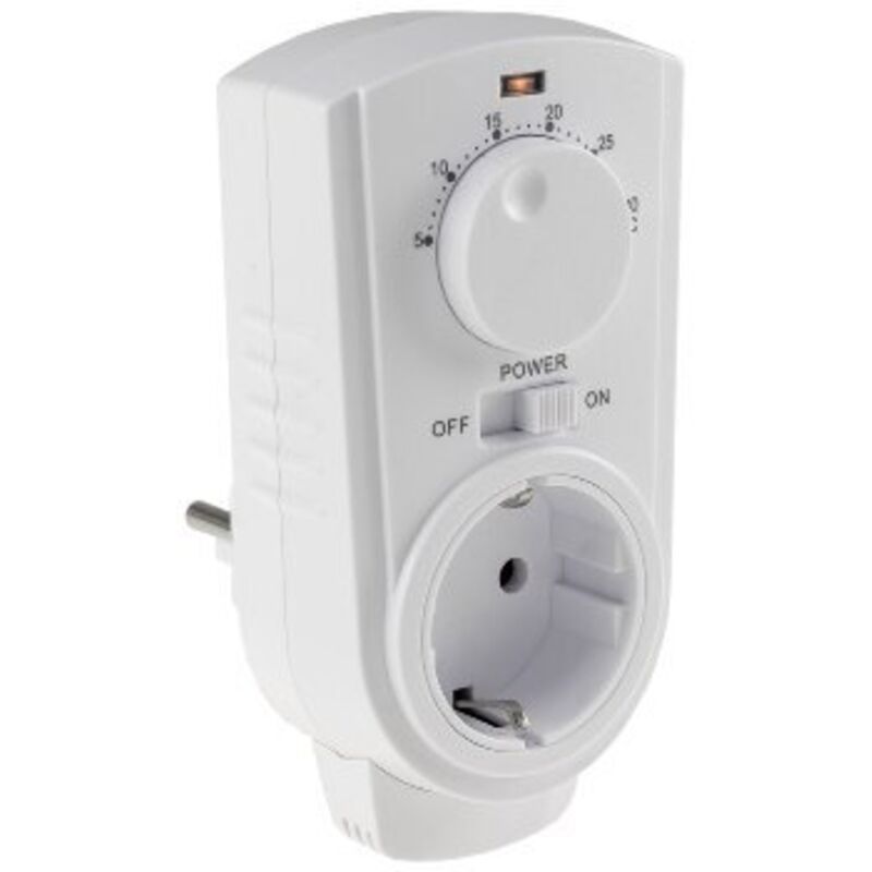 Steckdosen Thermostat 5-30°C Analog EIN/AUS/AUTO für Infrarot Heizung