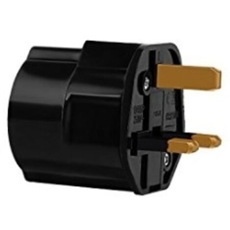 Steckdosenadapter EU auf UK Schwarz