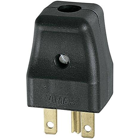 Stecker 2P+E 15A USA Schwarz VIMAR 01105