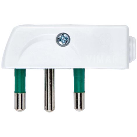 Stecker 2P+E 16A Spa17 90° Weiß VIMAR 00207.B