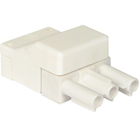 Stecker 3-polig/ weiß 250 V/16 A