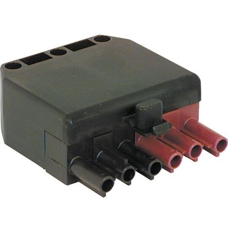 Stecker 6-polig schwarz/braun, 250/400V, 16A System Wieland