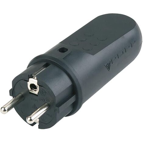 Stecker, Gummi ISO-Einsatz, schwarz