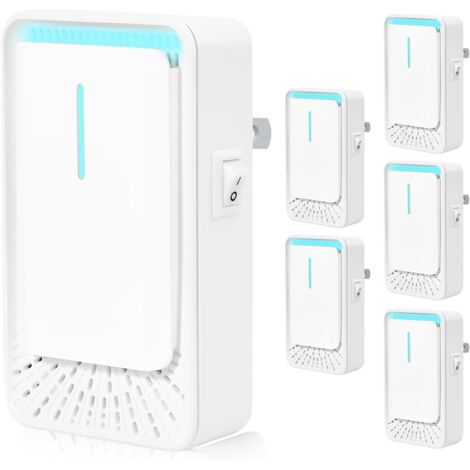 Stecker-Luftionisator (6er-Pack) — Negativ-Ionen-Luftreiniger Mini-Lufterfrischer mit leisem Betrieb für Wohnungen, Schlafzimmer, Büros und Keller.