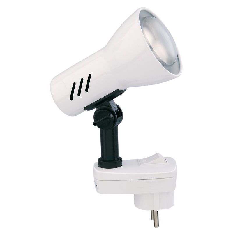 Briloner - Steckerleuchte Fiche Weiß Steckerleampe Steckdosenlampe