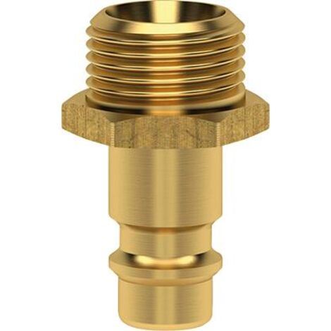 Stecknippel für Kupplung NW 7,2mm, Messing, Serie ES, AG G3/8" LÜDECKE