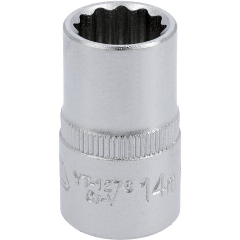 Stecknuss 14 mm 1/2" 12-kant kurz