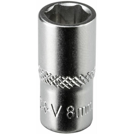 Stecknuss Sechskant 8mm 6 Kant 1/4" kurz (CR-V)