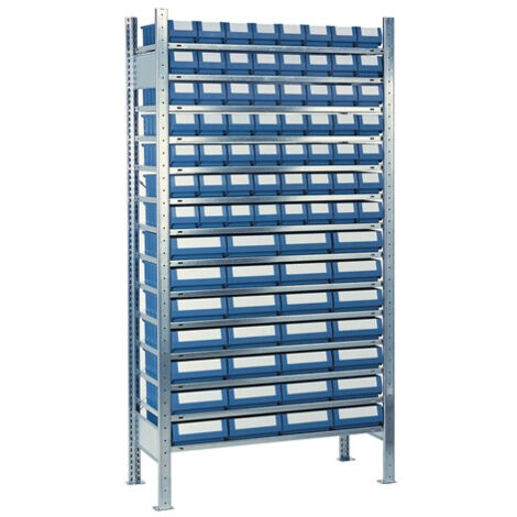 Steckregal H2000xB1.000xT500mm Anbauregal 14 Stahlböden 56 x 7,28 x 8 - 9000453771